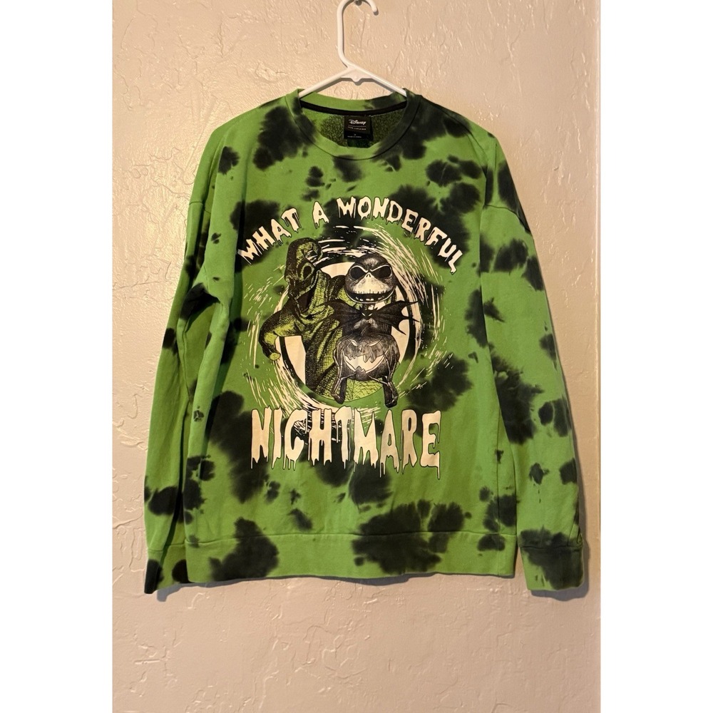 Disney Nightmare Before Christmas Sweatshirt Oogie Boogie Jack SmallGlow In Dark
